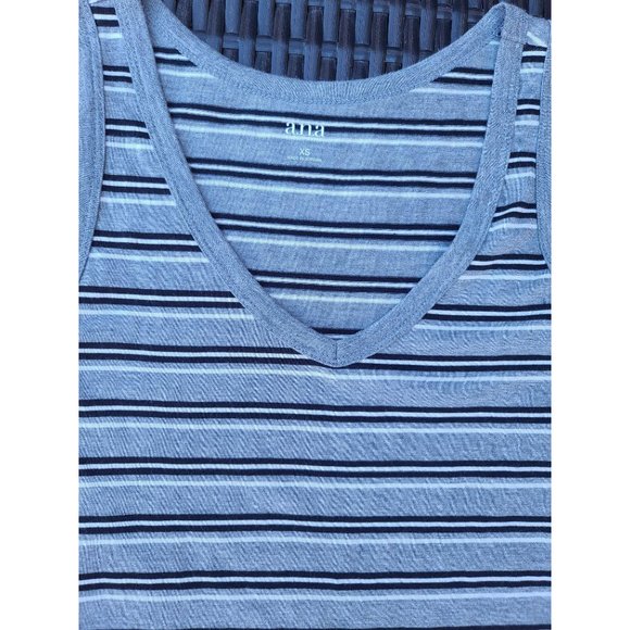 A.N.A A New Approach Gray Striped Tank - Picture 2 of 2